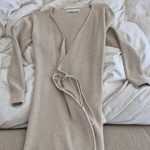 abercrombie and fitch wrap sweater dress